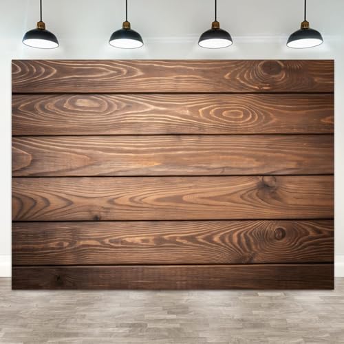 5x3ft Wood Backdrop Brown Old Vintage Rustic Wooden Wall Photography Background Baptism Baby Shower Birthday Party Banner Decorations Wedding Party Bridal Shower Portrait Photo Booth Prop - color: color 13, size: 5x3ft