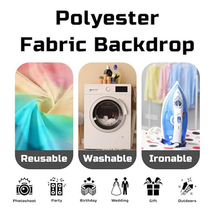 BELECO 5x3ft Fabric Winter Snow Forest Backdrop Snowy Pine Forest Snowflakes Blue Winter Wonderland Background Christmas Party Decorations Banner Photo Video Props - size: 5x3FT