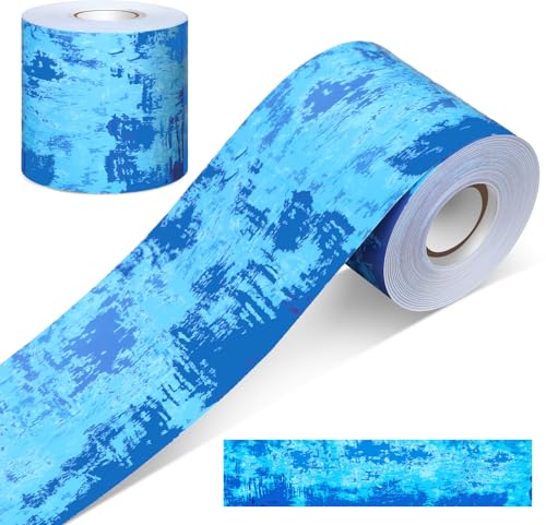 Zonon 65 Feet Blue Bulletin Board Borders Decorations for Classroom Straight Die Cut Border Trim Rolled Ocean Chalkboard Trim for Back to School Blackboard Desk Decor