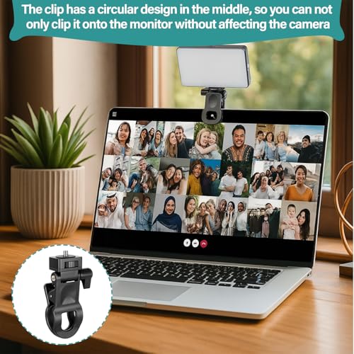 Selfie Phone Light Clip – Portable Clip-On Light for Phone, Camera, Laptop, Webcam, Tripod with 1/4" Thread Mount, Compatible for Zoom or Video Call