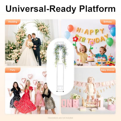 L-Shape Background Backdrop Stand Kit 19.7in x 6.6 ft High (Adjustable)，Lightweight Easy to Carry and Storage Wedding Arch Backdrop Stand,Background Decoration