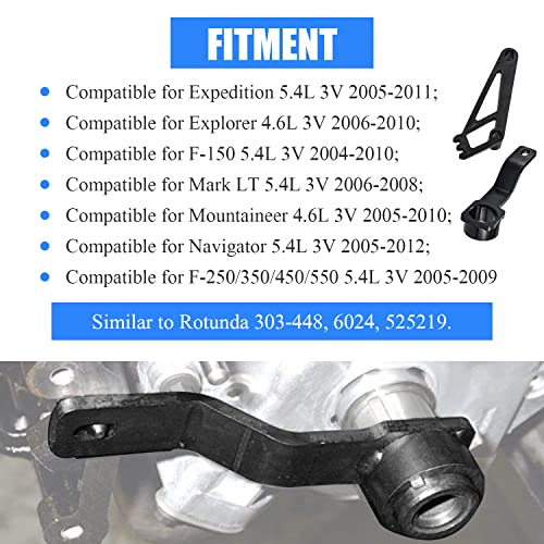 2PC Crankshaft Positioning Wrench Holder Cam Phaser Locking Tool Compatible for Ford 1993 4.2L and 4.6L 2-Valve Engine, Similar to Rotunda 303-448, T93P-6303-A, 6024 & 525219 - style: 2PCS Timing Tool Kit for Ford