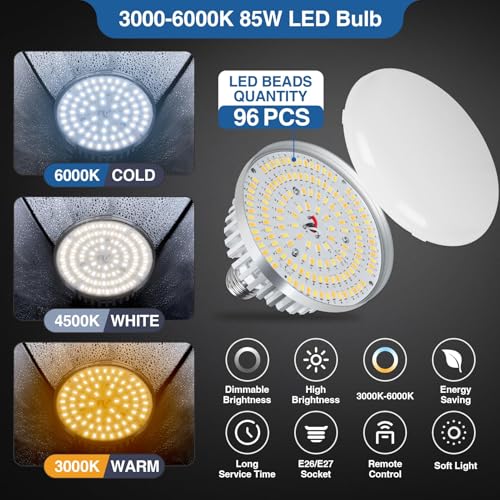 EMART Softbox Lighting Kit, 16"X16" Soft Box, 3000K-6000K 85W LED Bulbs with Remote, 65" Tripod, Professional Softbox Photography Lighting Kit for Studio Lights, Portrait, Video Recording(1PACK) - color: 3-Color 85W, size: 16"X16"-1 Pack