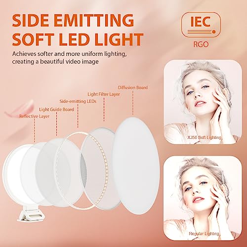 ACMEZING Upgraded Full Screen Ring Light 60 LED Side Emitting Anti-Glare Clip-on Light for Phone iPhone Computer Laptop Monitor, 3 Light Modes for Live Streaming, Selfie, Zoom Video Conference,TikTok