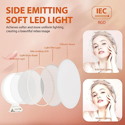 ACMEZING Upgraded Full Screen Ring Light 60 LED Side Emitting Anti-Glare Clip-on Light for Phone iPhone Computer Laptop Monitor, 3 Light Modes for Live Streaming, Selfie, Zoom Video Conference,TikTok