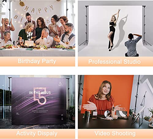 Backdrop Stand, Maxztill 8.5x10Ft Adjustable Photo Backdrop Stand Kit,Backdrop Stand for Parties,4 Crossbars,6 Background Clamps,4 Backdrop Clip Holder,2 Sandbags,1 Carry Bag for Wedding/Photoshoot - size: 8.5X10ft Backdrop Stand