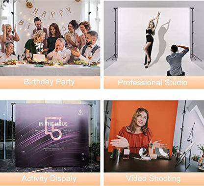Backdrop Stand, Maxztill 8.5x10Ft Adjustable Photo Backdrop Stand Kit,Backdrop Stand for Parties,4 Crossbars,6 Background Clamps,4 Backdrop Clip Holder,2 Sandbags,1 Carry Bag for Wedding/Photoshoot - size: 8.5X10ft Backdrop Stand