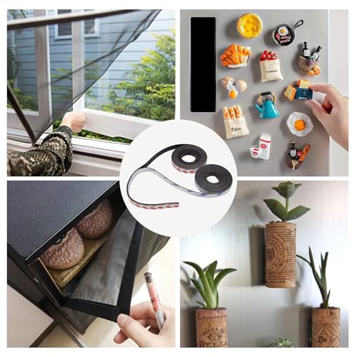 Paired A+B Magnets Tapes, (6.5FT X 0.6" W x 2 Pack), a b Magnetic Tapes with Adhesive Backing Match to Use, Flexible Magnet Strips for DIY Craftings - style: 6.5FT x 0.6IN x 2Pack