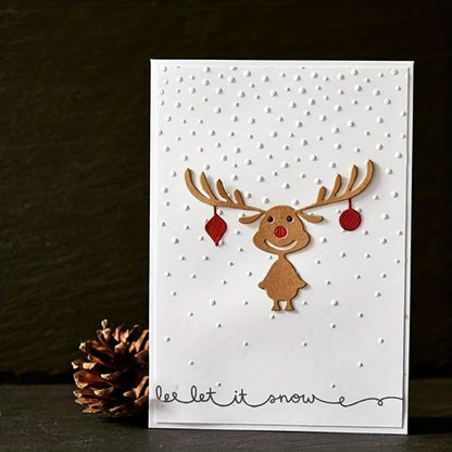 Lapoo Festivals Metal Cutting Die for Scrapbooking - Durable, Cut Stencils for DIY Scrapbook Photo Album Decorative Paper Card, Card Making Supplies, Embossing (Fawn Face 2.9 x 2.3 in) - style: Fawn Face 2.9 x 2.3 in