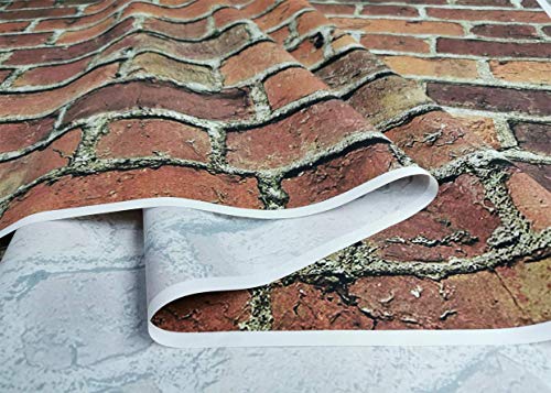 AIIKES 10x8FT Red Brick Wall Photography Backdrop Thin Vinyl Photo Backdrops Background Baby Birthday Party Wedding Graduation Home Decoration Photo Booth Studio Prop Banner 11-506 - size: 10x8ft