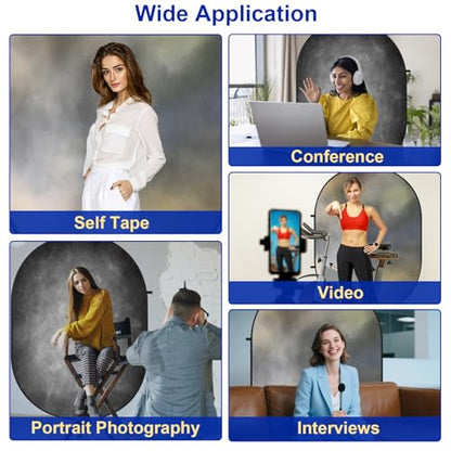 Kate Collapsible Backdrop Pop Up Backdrops Grey Foldable Background for Portrait Photography, Video, 5x6.5ft - color: Grey