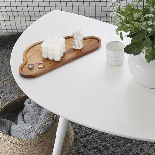 Wooden Tray Cloud Shape Jewelry Dish Wood Food Board 290x130x15.5mm Cute Decorative Fillable Serving Board for Food Fruit Snack Party Supplies Kitchen Table Home Decoration Tan - size: 290x130x15.5mm