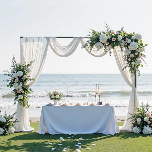 EMART Backdrop Stand,10x7ft(WxH) Adjustable Photo Background Stand with Upgrade Rod,Heavy Duty Flat Base,Metal Pipe and Drape Frame for Wedding,Birthday Party,Decorations,Photography Studio - size: 10x7ft