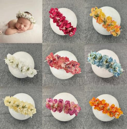 Newborn Photography Props Headband Baby Photoshoots Girl Hair Accessories Newborn Princess Headwear Photography Props - color: Purple