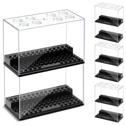 8 Pack Small-Sized Acrylic Display Case, Building Block Display Boxes for Collectibles, Clear Dustproof Storage Box, Suitable for Showcasing Collectibles - size: 8 Pack