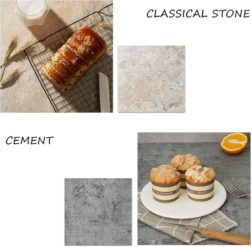 5PCS Photo Backdrop Boards with Carry Bag,16x16Inch Marble Cement Wooden Photography Background Flat Lay Props for Food, Product, Jewelry, EOAJAFOU - color: Wooden/Grey/Cement/Stone/Marble