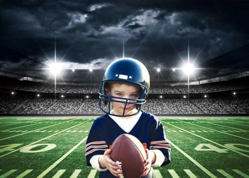 Football Field Backdrop Sports Stadium Photography Background Football Theme Birthday Party Decorations Banner Supplies (94x70inch(8x6FT)) - size: 94x70inch(8x6FT)