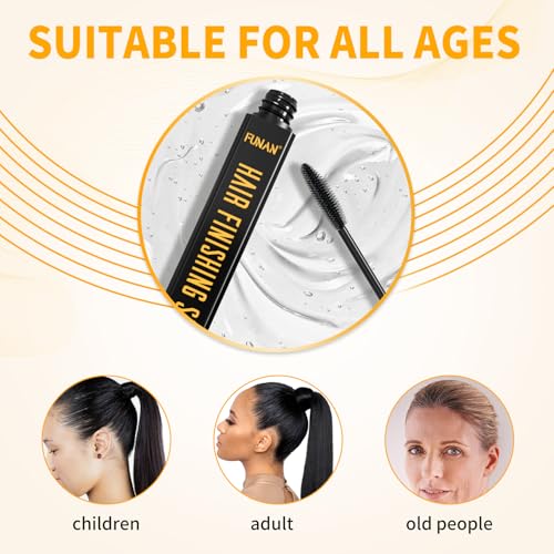 FUNAN Hair Finishing Stick, Flyaway Feel Stick Hair, Small Broken Hairs Finishing Cream, Non-Greasy and Non-Sticky Black（Pack of 4） - size: 0.5 Ounce (Pack of 4)