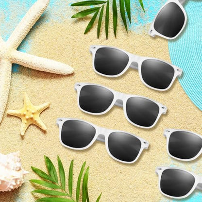 ASTARON Sunglasses Bulk, 6/12/24/48 Pack Sunglasses Party Favors for Summer Beach Pool Birthday Wedding Party Supplies - color: White