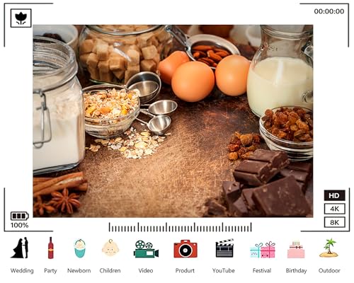 Trykid 6x6ft Baking Ingredients Rustic Table Backdrop Gourmet Food Photography Background Cooking Class Food Festival Bakery Opening Party Decoration Photo Booth Prop Fabric - size: 6x6ft