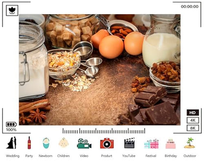 Trykid 7x5ft Baking Ingredients Rustic Table Backdrop Gourmet Food Photography Background Cooking Class Food Festival Bakery Opening Party Decoration Photo Booth Prop Fabric - size: 7x5ft