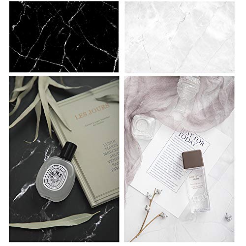 Food Photography Backdrops Paper 4 Pack Kit 22x34Inch/ 56x86cm Double Sided Photo Background Rolls Marble Wood Flat Lay for Product Jewelry Tabletop Prop Pictures, 8 Patterns, Double Side Backdrop-25