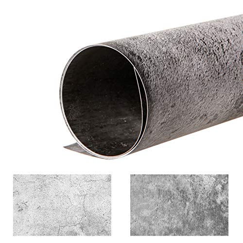 Meking 22x35inch Wood Concrete Backdrop Food Flat Lay Photography Backdrops Paper 2-in-1 Texture Backgrounds for Blogger YouTube Tabletop Product Studio Photo Shoot Props, 3 Pack - color: Set D