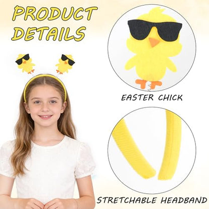 Easter Headband Cute Chicks Hair Bands Yellow Chicken Headpiece Hair Accessories for Women Girls Easter Party Favor Supplies