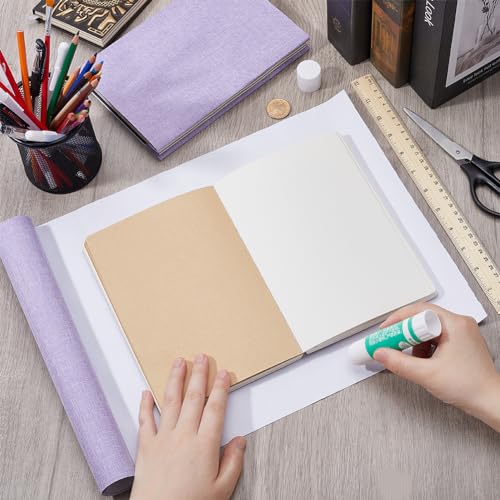 CRASPIRE 51x11.8 Linen Book Cloth Light Purple Lilac for Books Binding Fabric Surface Paper Backed Bookcover Woven Cloth Books Album Scrapbooking Archival Covering Protector Bookbinding Supplies - color: Lilac