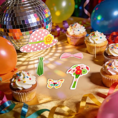 25 Pcs Spring Photo Booth Props Kit Spring Photo Props Party Supplies Favors Decorations Selfie Prop Photography Photobooth Funny Cute Holiday Selfie Supplies Easy to Assemble