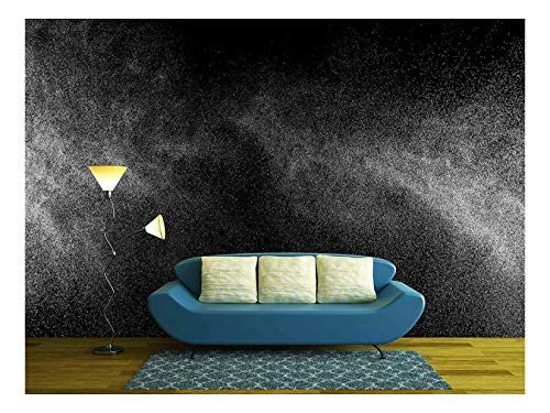 wall26 - Photo - Abstract Splashes of Water on a Black Background - Removable Wall Mural | Self-Adhesive Large Wallpaper - 66x96 inches - color: Artwork - 04, size: 66"x96"