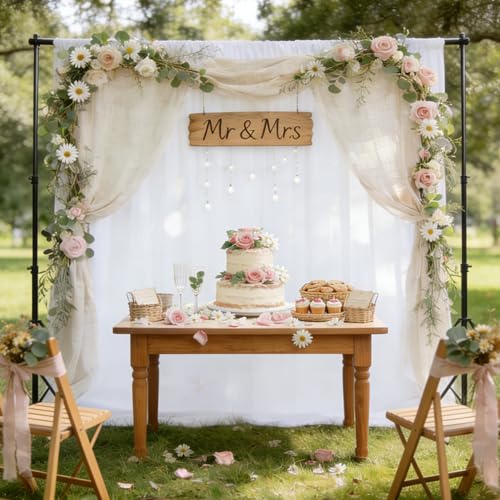 10ft x 8ft White Backdrop Curtains White Drape for Photography Photo Booth Backdrop Wedding Thick Solid Fabric Cloth 2 Panels 5ft x 8ft - color: White, size: 5ft x 8ft 2 Panels