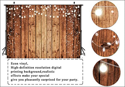 10x8ft Brown Wood Photography Backdrop Photographers Brown Photo Backdrop Retro Wood Wall Backdrop Baby Shower Birthday Party Banners Backdrop 216 - size: 10x8ft