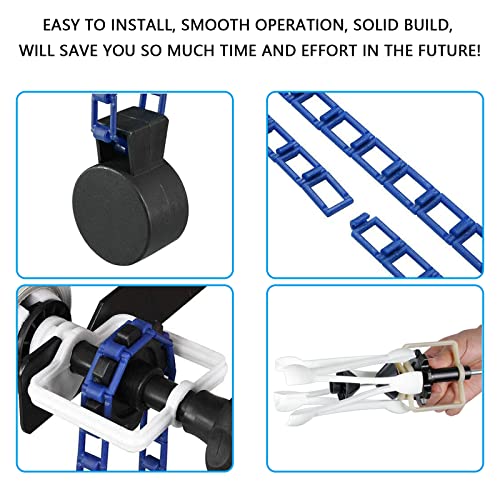 Photography Backdrop Wall Mount Roller System 4 Support Rollers, Manual Photo Background Ceiling Holder, Including 2 Four-fold Hooks, 8 Expand Bars, 4 Chains, for Home Studio Live Shooting - color: 4 Support Rollers