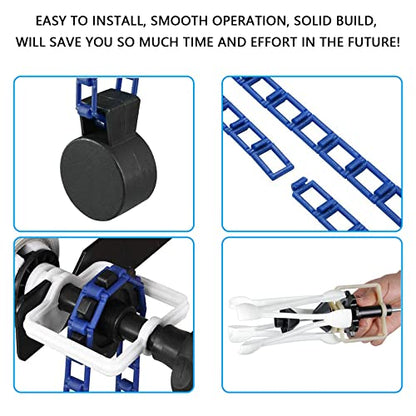 Photography Backdrop Wall Mount Roller System 4 Support Rollers, Manual Photo Background Ceiling Holder, Including 2 Four-fold Hooks, 8 Expand Bars, 4 Chains, for Home Studio Live Shooting - color: 4 Support Rollers