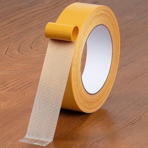 Double Sided Tape, 1.18 Inch x 66 Feet Fabric Tape, Mesh Double Stick Adhesive Tape for Clothes, Resistente Clear Tape For Making DIY Crafts, Paste Photo, Rug Fixed, Floor,Wall Decor,Office Decor, - size: 1.18Inch x 66Feet