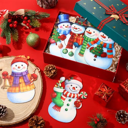 Winter Snowman Garland Wooden Snowman Banner Winter Decoration for Home, Wooden Hanging Garland for Christmas Halloween Thanksgiving Party Wall Decor Photo Booth Backdrop - style: Snowman