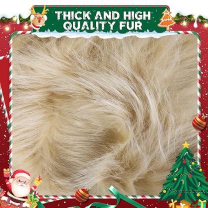 White Long Pile Faux Fur Faux Plush Muffler Scarf Dolls Jewelleries Displaying Backdrop Product Photo Backdrop, Great for Nail Art, Cushion Fluffy (Beige 0.5M) - color: Beige, size: 20''x65''