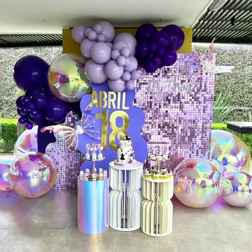 Light Purple Sequin Backdrop Shimmer Wall Backdrop 3ftx4ft Photo Backdrops for Birthday Anniversary Wedding Engagement Decorations - color: Light Purple, size: 3ftx4ft