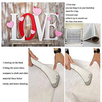Valentine's Day Backdrops Pink Love Heart Retro Wooden Wall Photography Background Wedding 7x5ft Photo Background Newborn Bridal Shower Birthday Party Banner Decor Mother's Day Photo Studio Props