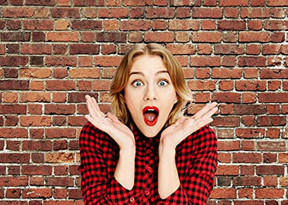 AIIKES 10x8FT Red Brick Wall Photography Backdrop Thin Vinyl Photo Backdrops Background Baby Birthday Party Wedding Graduation Home Decoration Photo Booth Studio Prop Banner 11-506 - size: 10x8ft