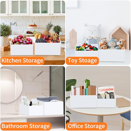 ABenkle 8 Pcs White Acrylic Buffet Risers, Buffet Table Risers and Stands, Food Risers Display Shelf for Party Catering Dessert Cupcake,Cube Display Box with Mini Sign - size: 10",9",8",7",6",5",4",4"