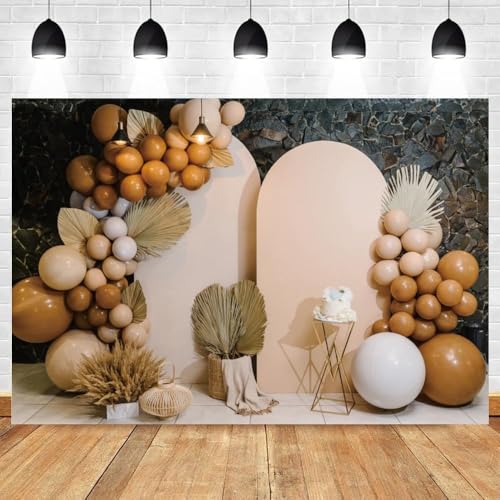 9x6ft Boho Cake Smash Decoration Backdrop for Baby Shower Ceremony Birthday Wedding Party Photography Background Photo Studio Props - size: 9x6ft