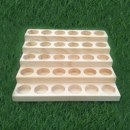 Wooden Essential Oil Display Stand 5 Tier Essential Oil Holder Solid Wood Essential Oil Rack 5 Layer 30-Bottle Essential Oil Display Stand Tabletop Oil Display Holder for 5-20ml Bottles - style: 5 Layers