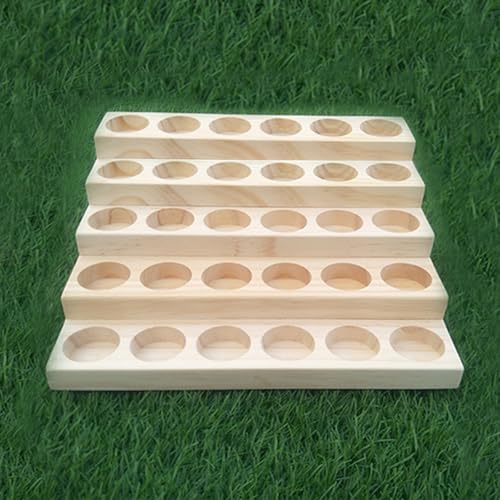 Wooden Essential Oil Display Stand 5 Tier Essential Oil Holder Solid Wood Essential Oil Rack 5 Layer 30-Bottle Essential Oil Display Stand Tabletop Oil Display Holder for 5-20ml Bottles - style: 5 Layers