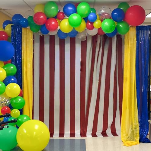 Red Blue Yellow Green Balloon Set, 12 Inch Carnival Circus Party Balloon Red Blue Green Yellow Helium Balloons Confetti Latex Balloon for Video Game Party Rainbow Kid Birthday Party Carnival Circus - color: Red Blue Yellow Green