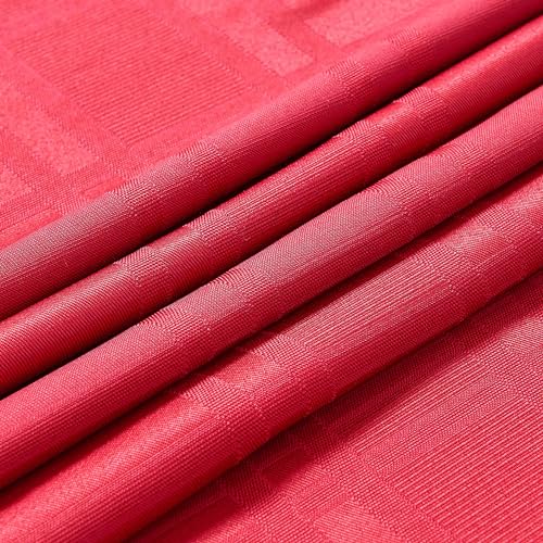 Plaid Cloth Napkins Set of 8, Checkered Style Jacquard Fabric Polyester Washable Reusable Cloth Napkins for Kitchen Dining Restaurants Wedding Party 17X17 Inch Red - color: Red（01）