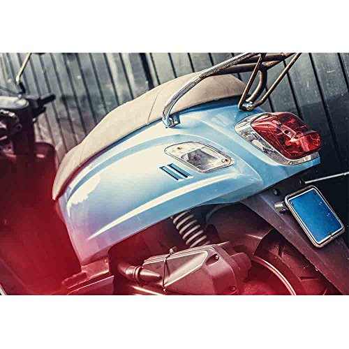 wall26 - Back of Street Scooter - Removable Wall Mural | Self-Adhesive Large Wallpaper - 66x96 inches - color: Artwork - 02, size: 66"x96"