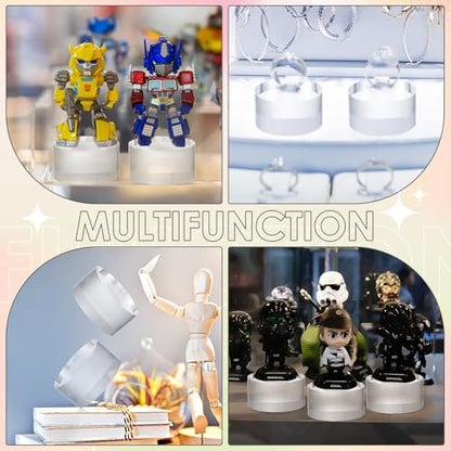 Remerry 8 Pcs Acrylic Round Blocks for Display Clear Polished Blocks Display Clear Acrylic Edge Polished Base Exhibition Riser for Table Showing Cosmetics Collectibles (2 x 2 x 1 Inches) - size: 2 X 2 X 1 Inches