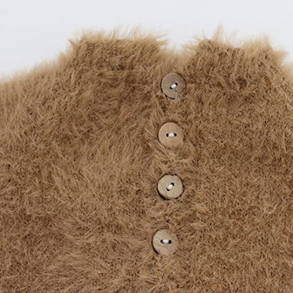 2Pcs Newborn Photography Props Boy Photo Posing Outfits Baby Photoshoots Girl Crochet Bear Hat Romper - color: Brown B